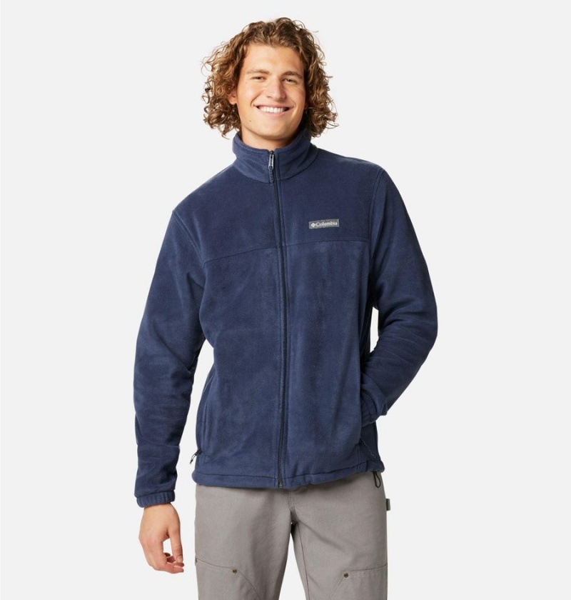 Navy Men's Columbia Steens Mountain 2.0 Full Zip Fleece Jacket | INDCV-3062