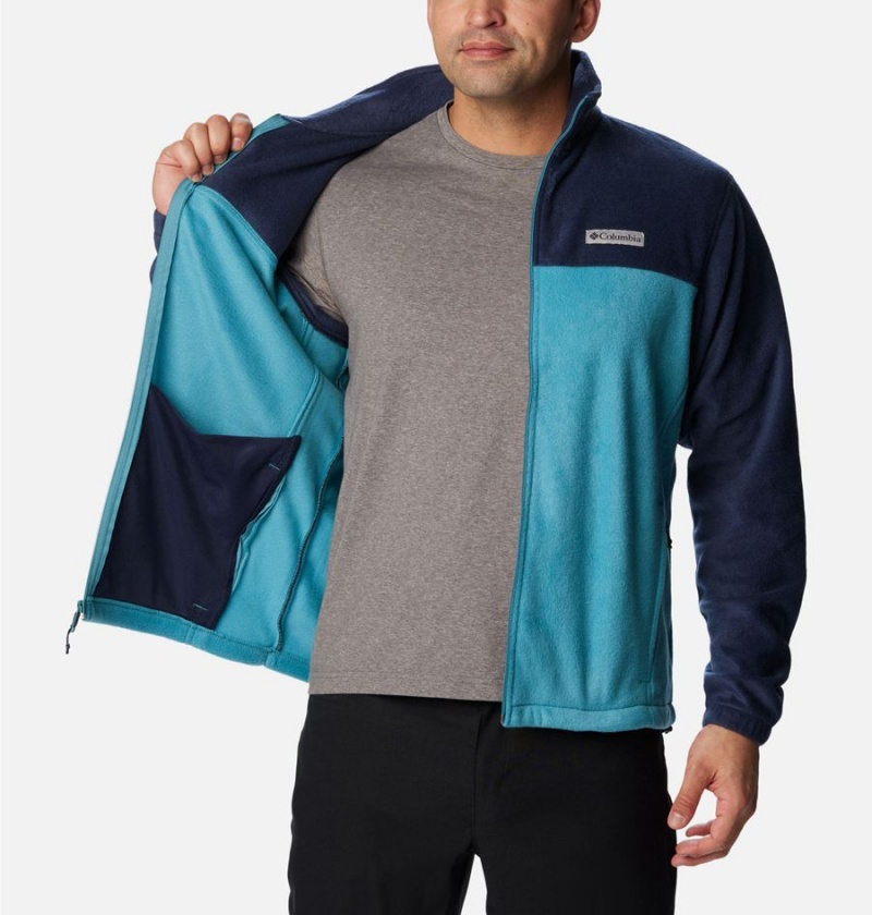 Navy Men's Columbia Steens Mountain 2.0 Full Zip Fleece Jacket | PNYBV-5817