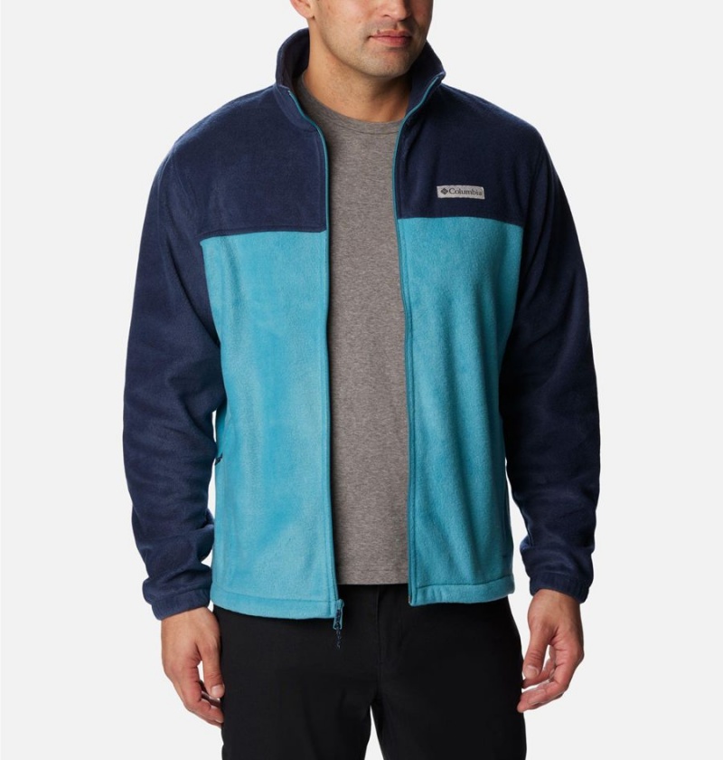 Navy Men's Columbia Steens Mountain 2.0 Full Zip Fleece Jacket | PNYBV-5817