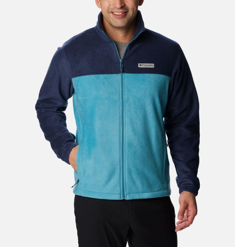 Navy Men\'s Columbia Steens Mountain 2.0 Full Zip Fleece Jacket | PNYBV-5817