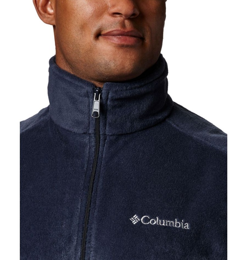 Navy Men's Columbia Steens Mountain Fleece Vest | WTBAD-4305