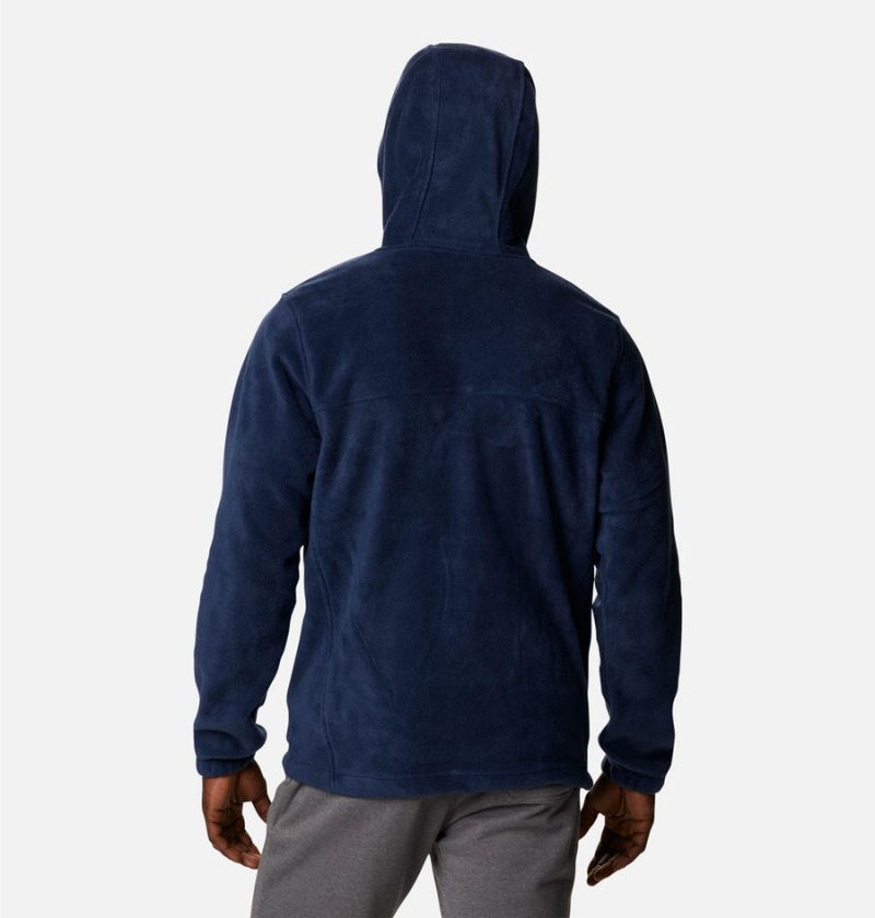 Navy Men's Columbia Steens Mountain Full Zip Hoodie Fleece Jacket | QXKGC-4798