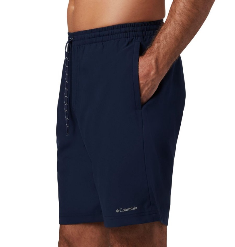 Navy Men's Columbia Summertide Stretch Shorts | BQXVN-6549