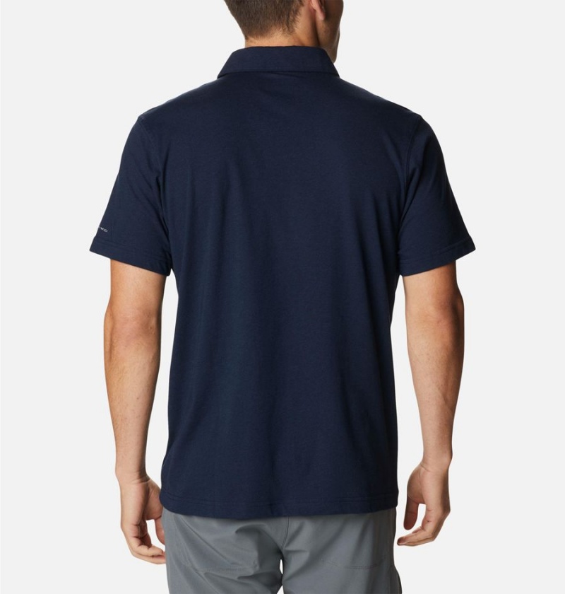 Navy Men's Columbia Thistletown Hills Polo Shirt | RYXQF-2458