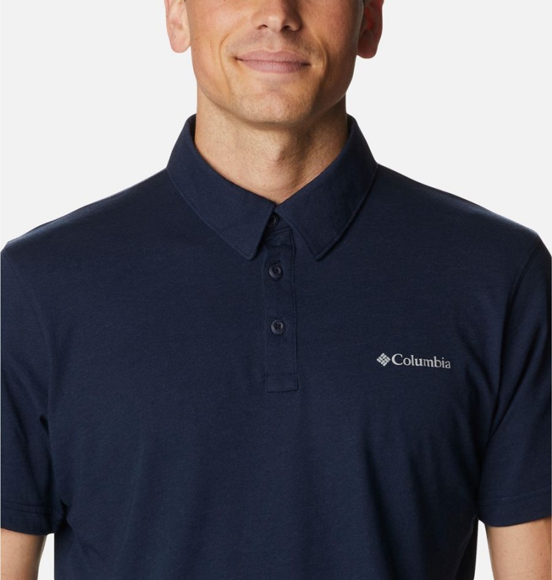 Navy Men's Columbia Thistletown Hills Polo Shirt | RYXQF-2458