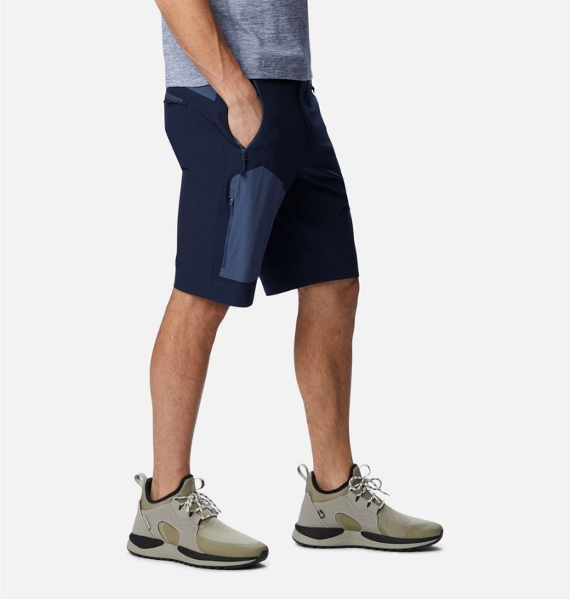 Navy Men's Columbia Triple Canyon II Shorts | GMKFC-0543