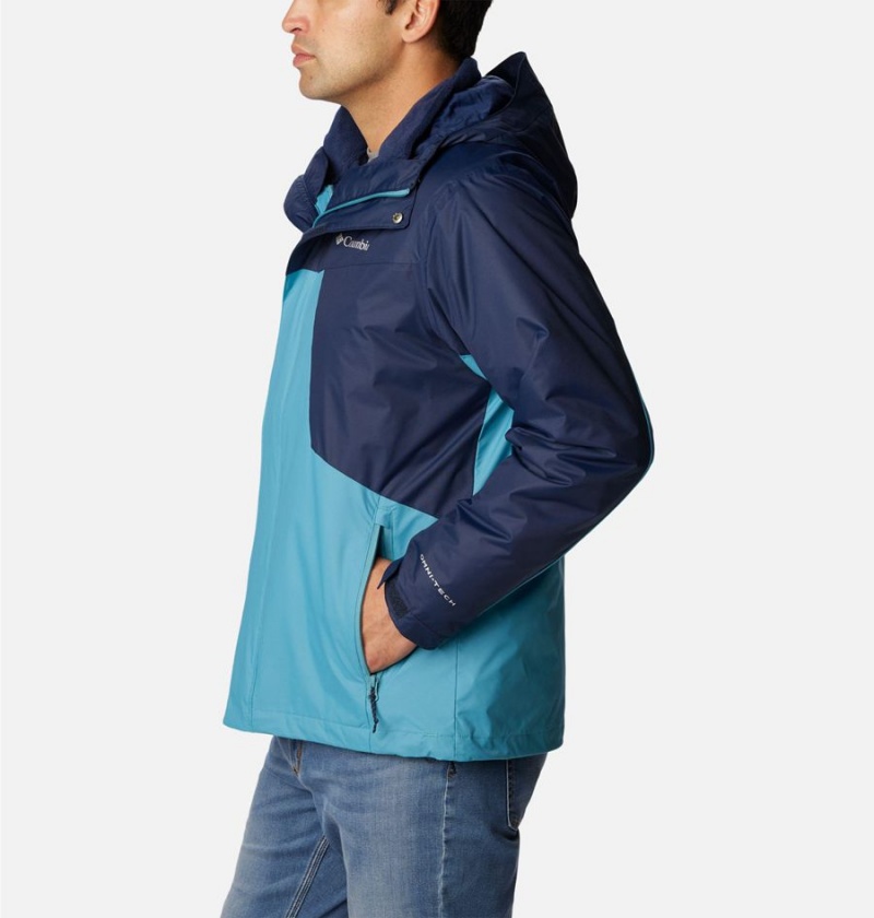 Navy Men's Columbia Tunnel Falls Interchange 3 In 1 Jackets | UBFMS-4690