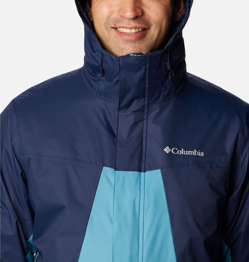 Navy Men's Columbia Tunnel Falls Interchange 3 In 1 Jackets | UBFMS-4690