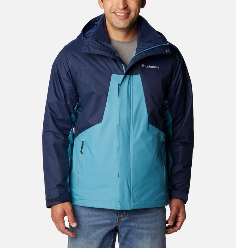 Navy Men\'s Columbia Tunnel Falls Interchange 3 In 1 Jackets | UBFMS-4690