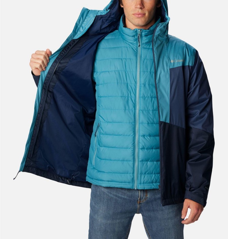 Navy Men's Columbia Wallowa Park Interchange 3 In 1 Jackets | MRLAD-1984