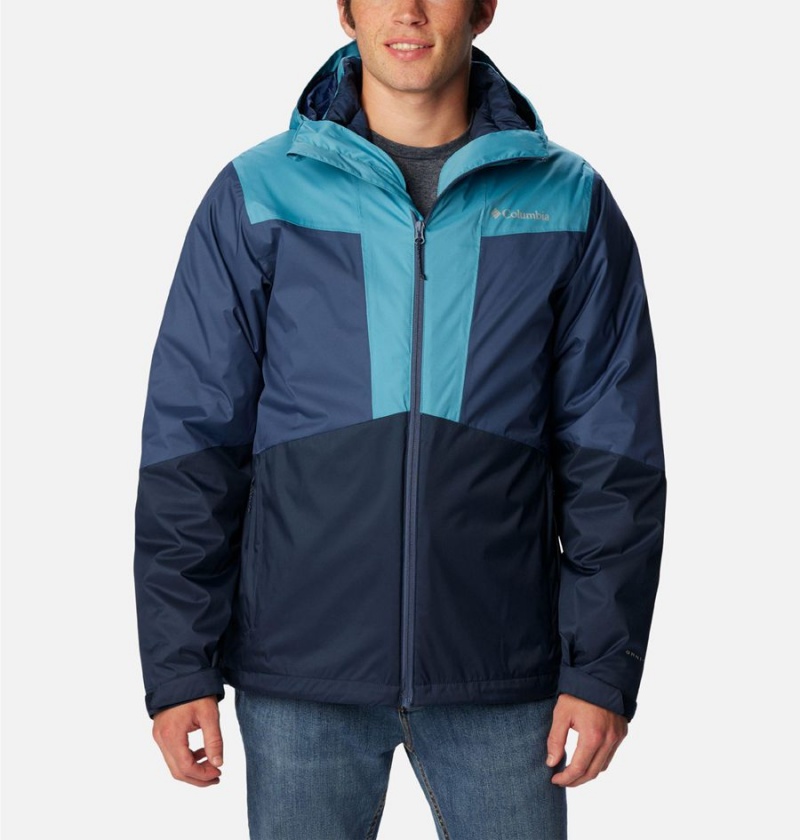 Navy Men\'s Columbia Wallowa Park Interchange 3 In 1 Jackets | MRLAD-1984