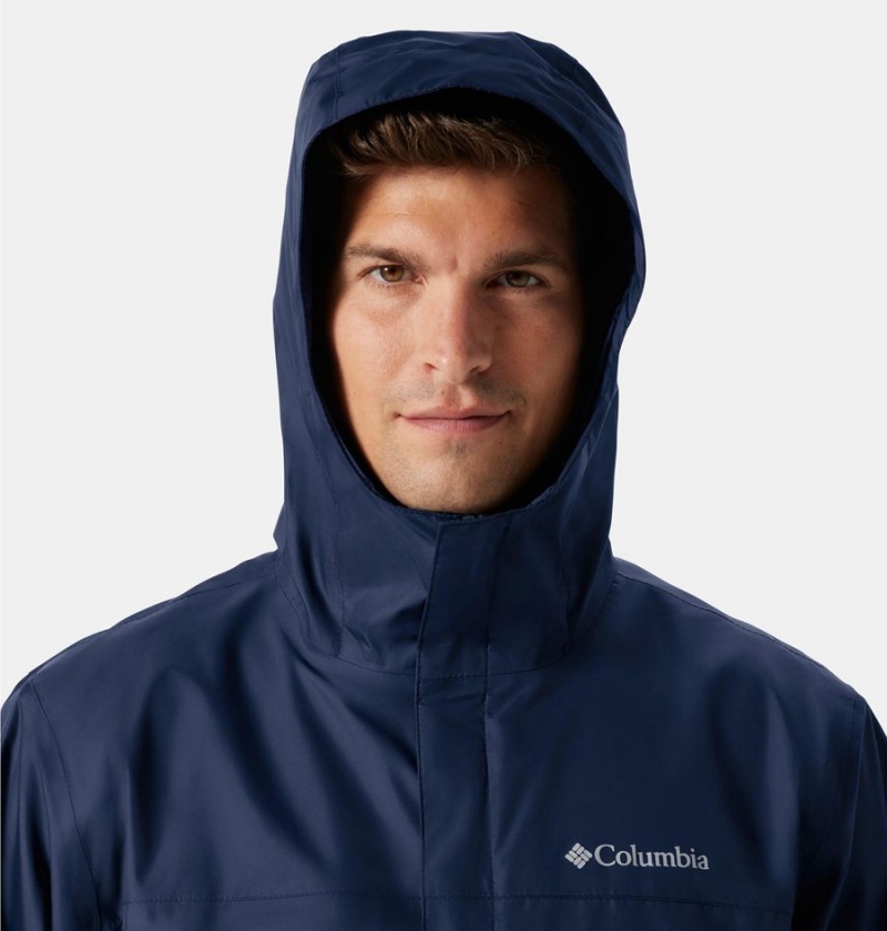 Navy Men's Columbia Watertight II Rain Jacket | CUYHF-5948