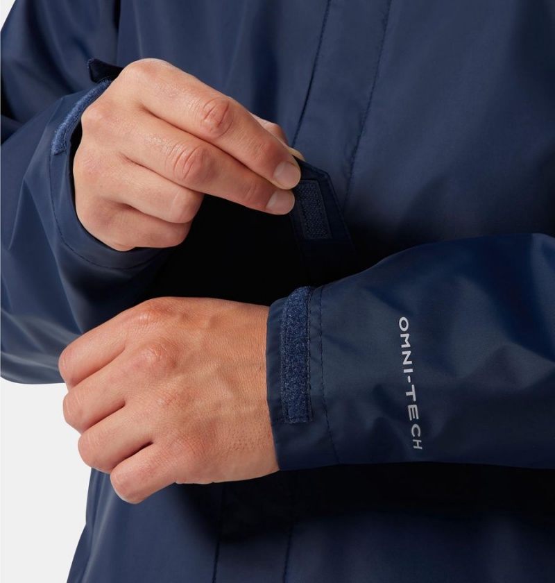 Navy Men's Columbia Watertight II Rain Jacket | CUYHF-5948