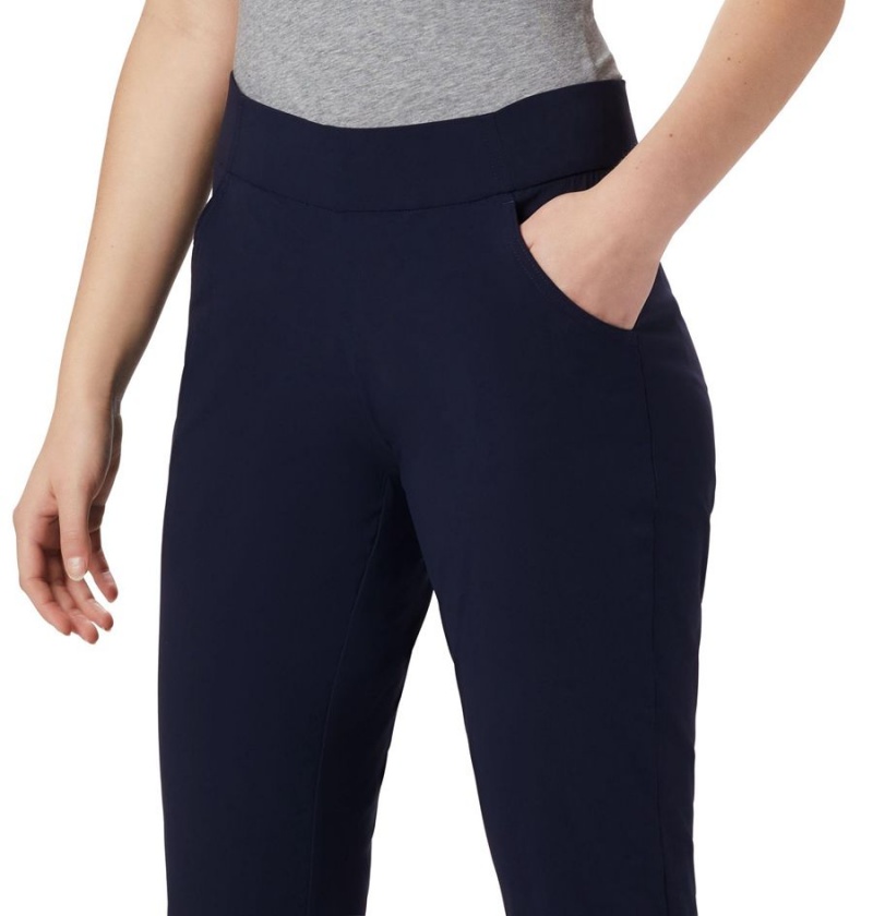 Navy Women's Columbia Anytime Casual Pull On Pants | QTIHR-1895