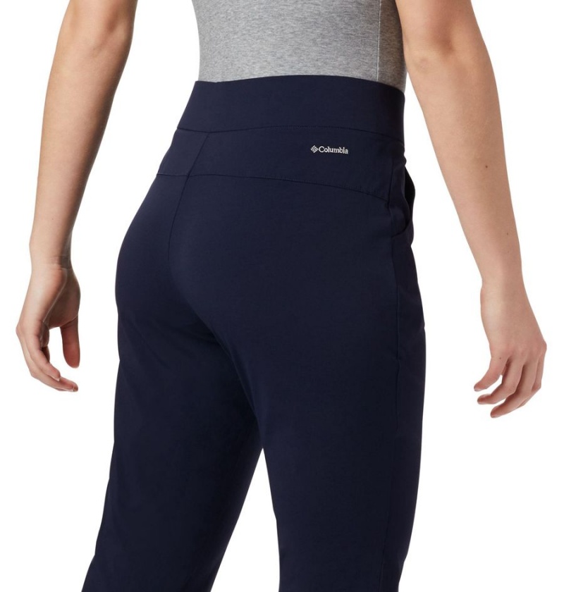 Navy Women's Columbia Anytime Casual Pull On Pants | QTIHR-1895