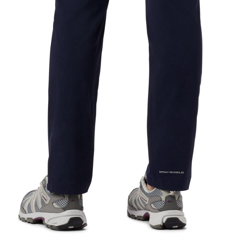 Navy Women's Columbia Anytime Casual Pull On Pants | QTIHR-1895