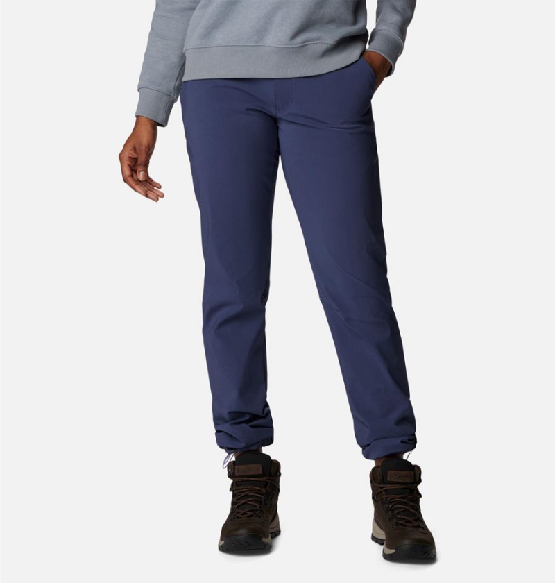 Navy Women's Columbia Back Beauty Softshell Pants | WDPXF-8024