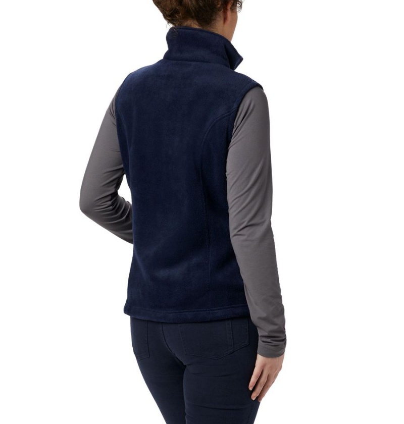 Navy Women's Columbia Benton Springs Fleece Vest | LJXWA-8709