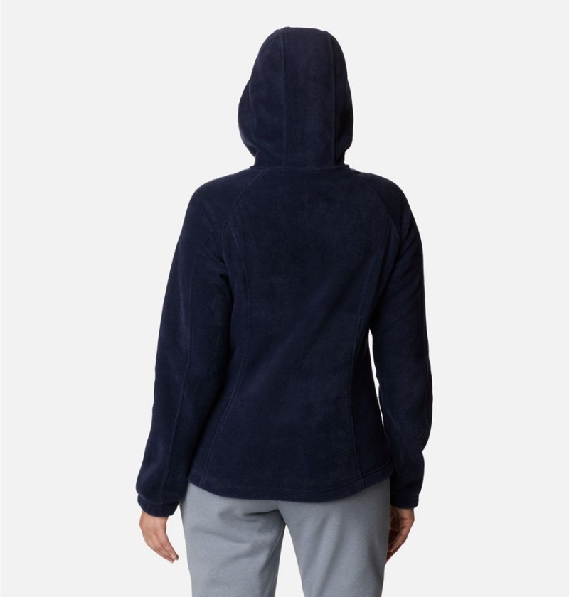 Navy Women's Columbia Benton Springs Full Zip Hoodie Fleece Jacket | KRQND-9012