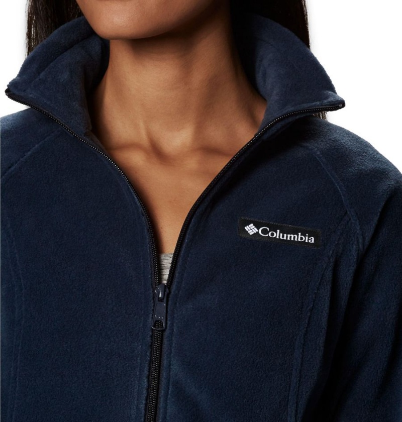 Navy Women's Columbia Benton Springs Full Zip Fleece Jacket | XSPBQ-2675