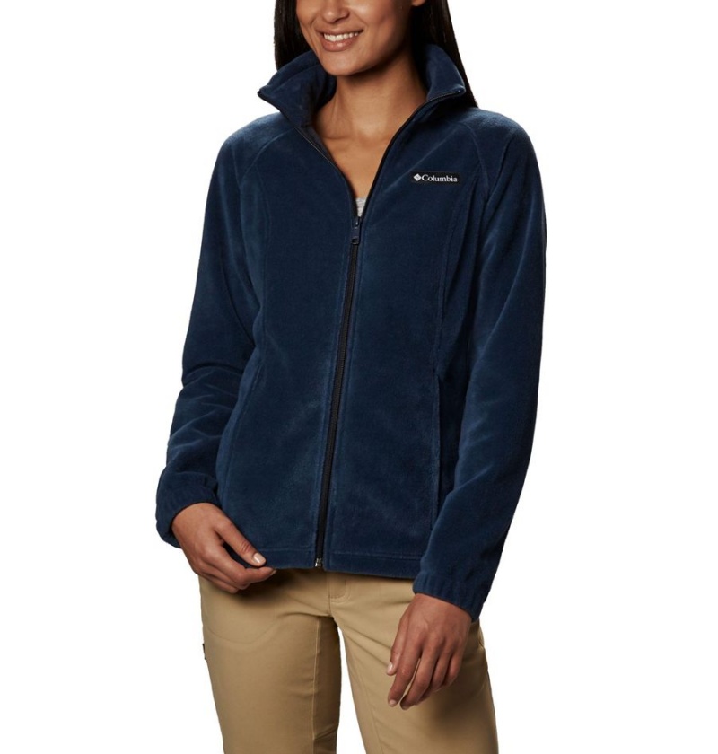 Navy Women\'s Columbia Benton Springs Full Zip Fleece Jacket | XSPBQ-2675