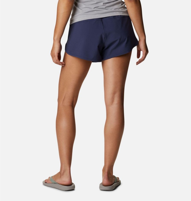 Navy Women's Columbia Bogata Bay Stretch Shorts | NOHLX-0561