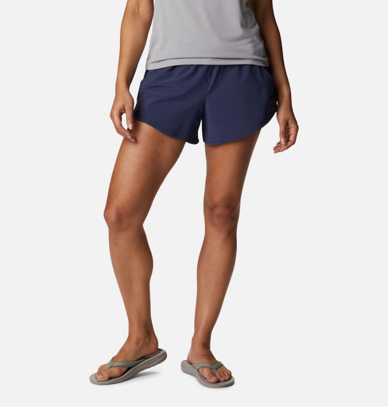 Navy Women\'s Columbia Bogata Bay Stretch Shorts | NOHLX-0561