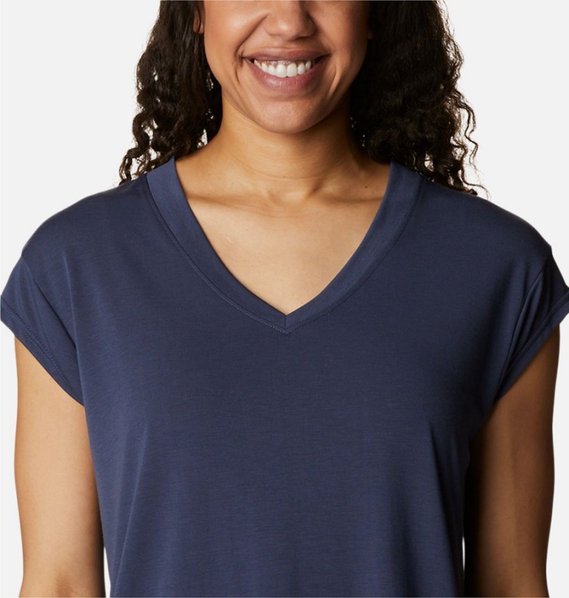 Navy Women's Columbia Boundless Beauty T-Shirt | WJSZL-4937