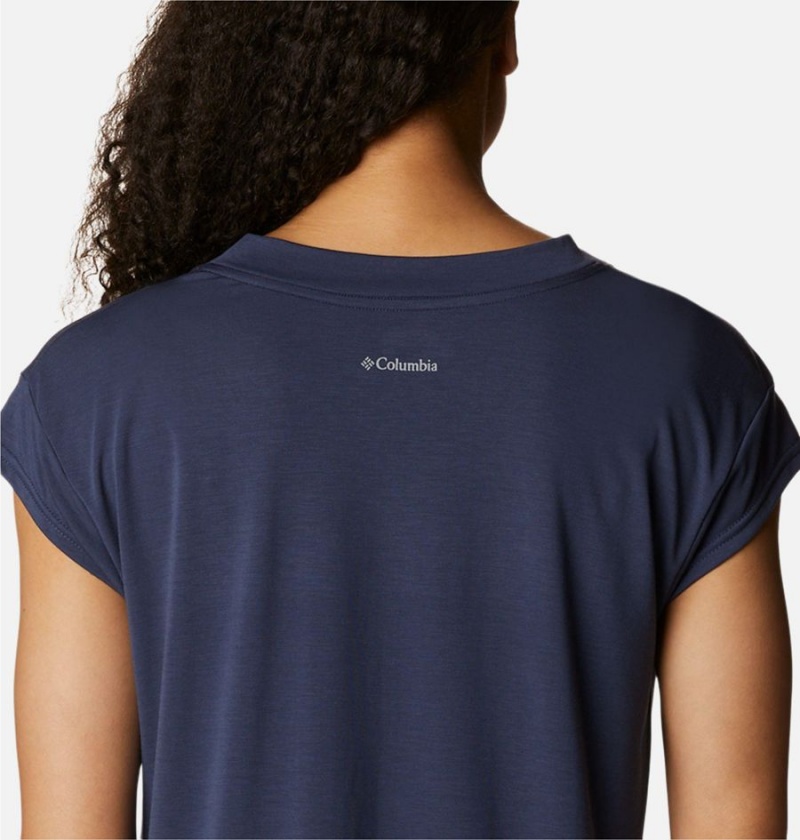 Navy Women's Columbia Boundless Beauty T-Shirt | WJSZL-4937