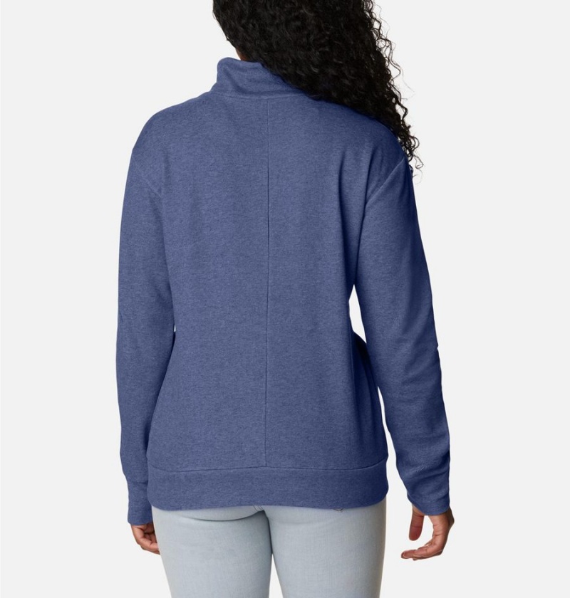 Navy Women's Columbia Calico Basin Pullover | RAYVQ-2463