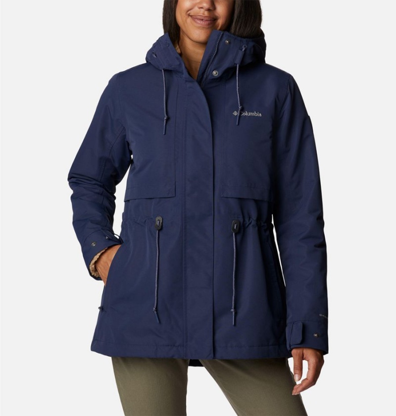 Navy Women\'s Columbia Drop Ridge Interchange 3 In 1 Jackets | KESLZ-9624