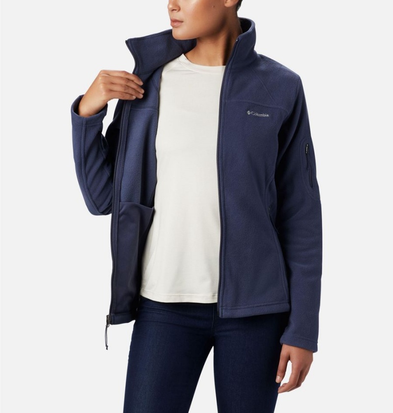 Navy Women's Columbia Fast Trek II Fleece Jacket | TINHB-6538