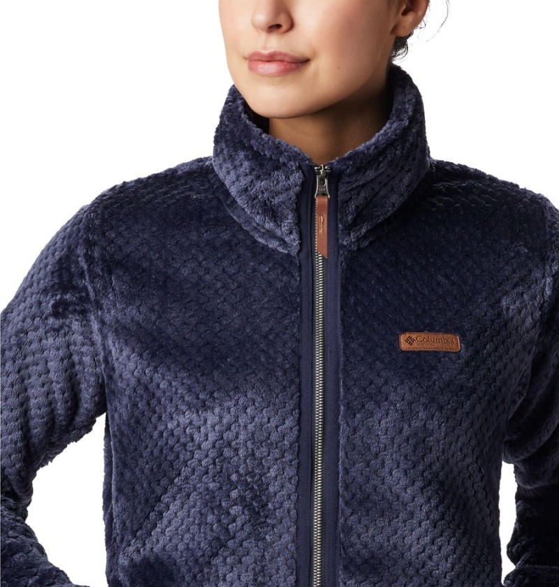 Navy Women's Columbia Fire Side II Sherpa Full Zip Fleece Jacket | YBSTR-1384