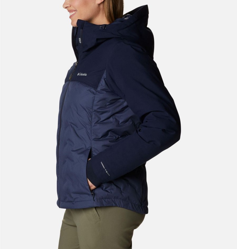 Navy Women's Columbia Grand Trek II Puffer Jacket | GYHRT-5426