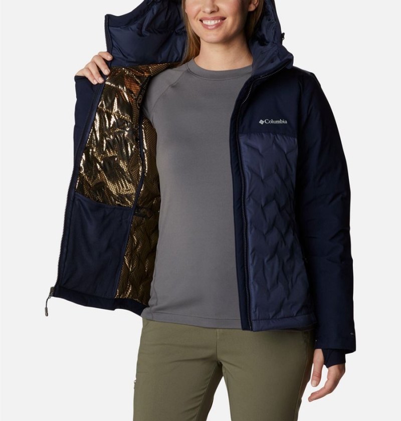 Navy Women's Columbia Grand Trek II Puffer Jacket | GYHRT-5426