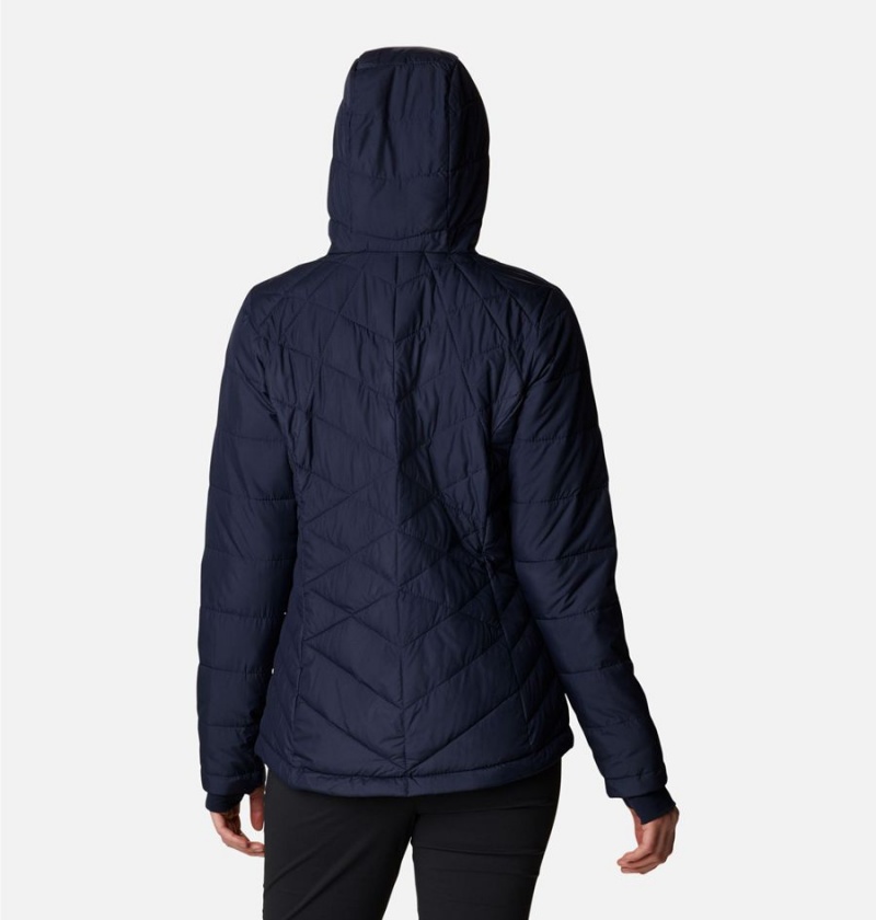 Navy Women's Columbia Heavenly Hooded Puffer Jacket | KIBGP-3962