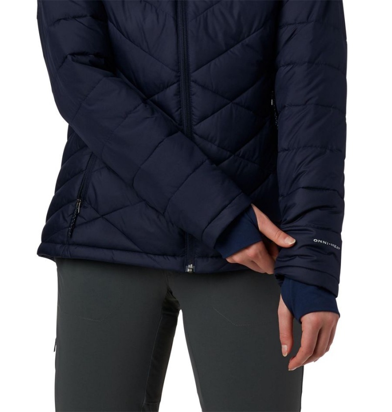 Navy Women's Columbia Heavenly Puffer Jacket | GDRNP-6720