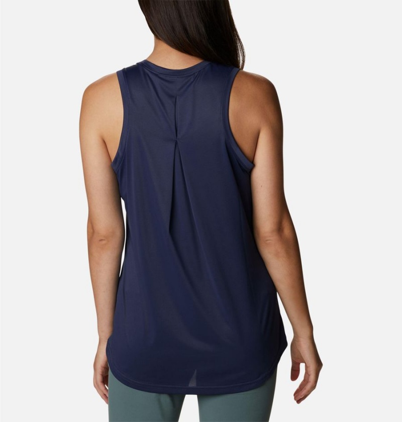 Navy Women's Columbia Hike Tank Top | NQICU-5647