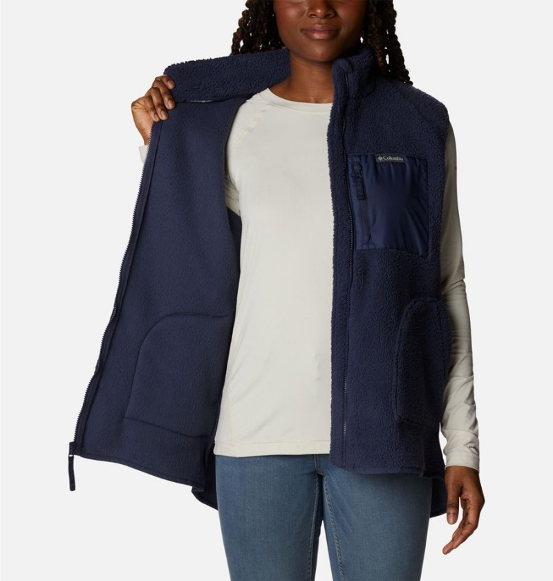 Navy Women's Columbia Holly Hideaway Vest | SMCID-5273