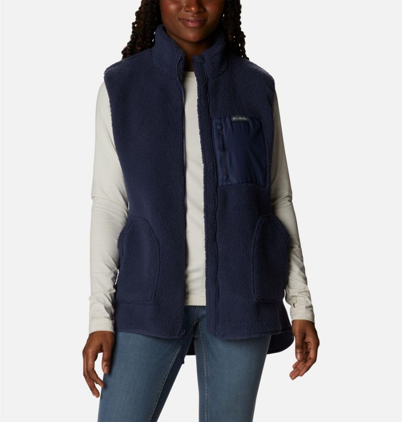 Navy Women's Columbia Holly Hideaway Vest | SMCID-5273