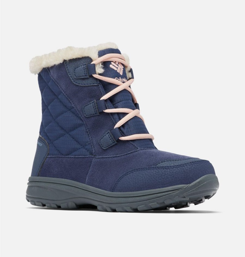 Navy Women's Columbia Ice Maiden Shorty Boots | MFGEC-1459