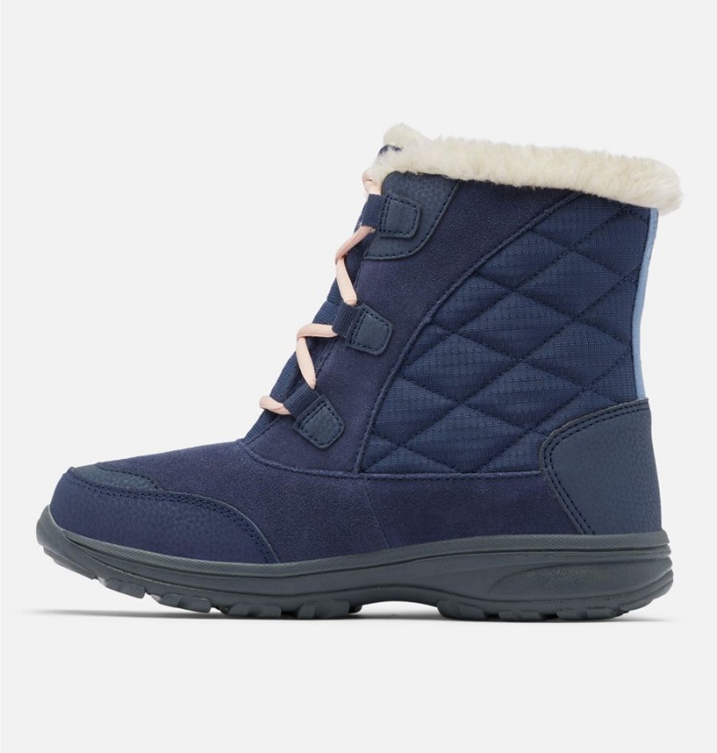 Navy Women's Columbia Ice Maiden Shorty Boots | MFGEC-1459