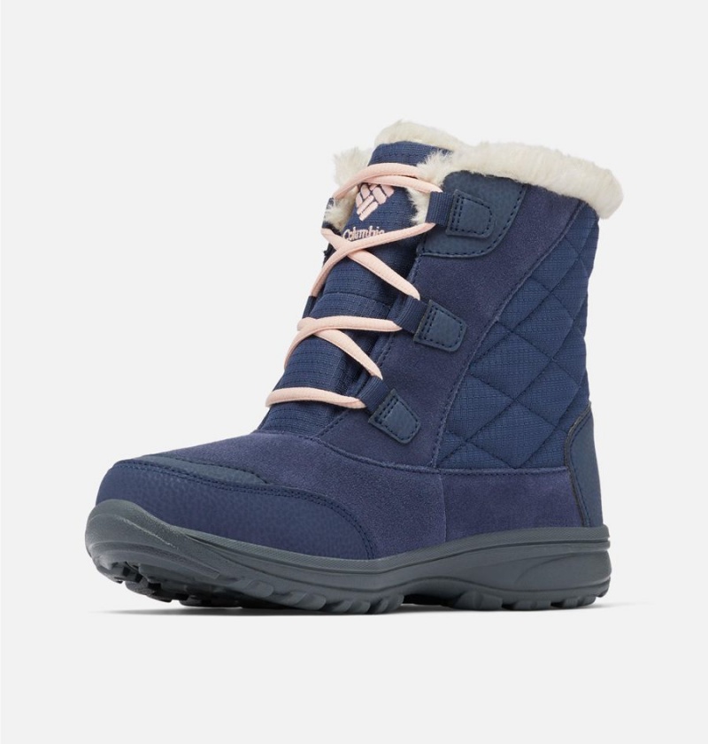 Navy Women's Columbia Ice Maiden Shorty Boots | MFGEC-1459