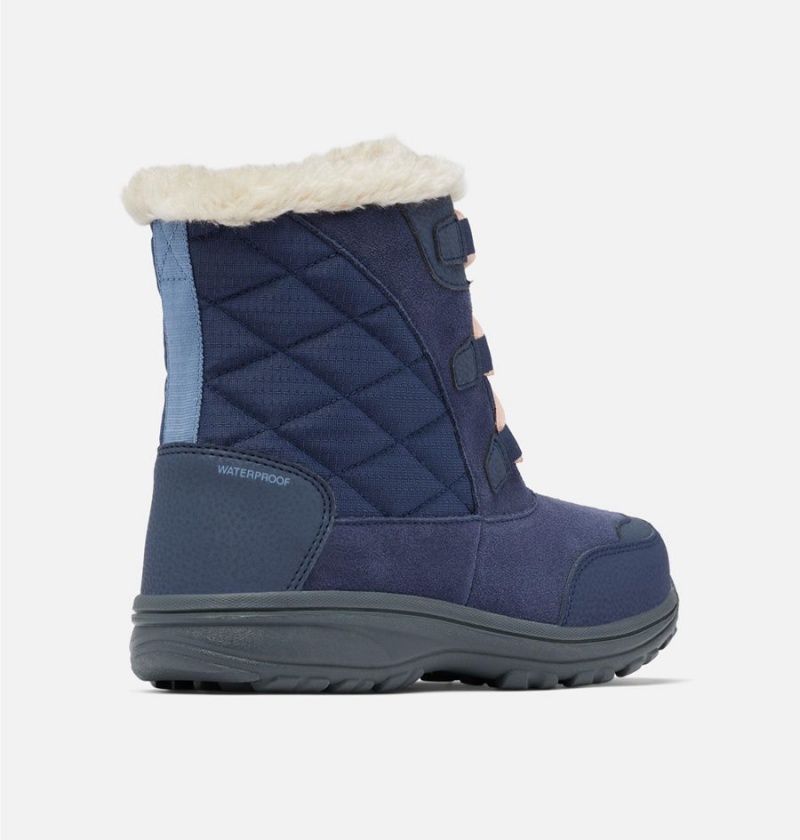 Navy Women's Columbia Ice Maiden Shorty Boots | MFGEC-1459