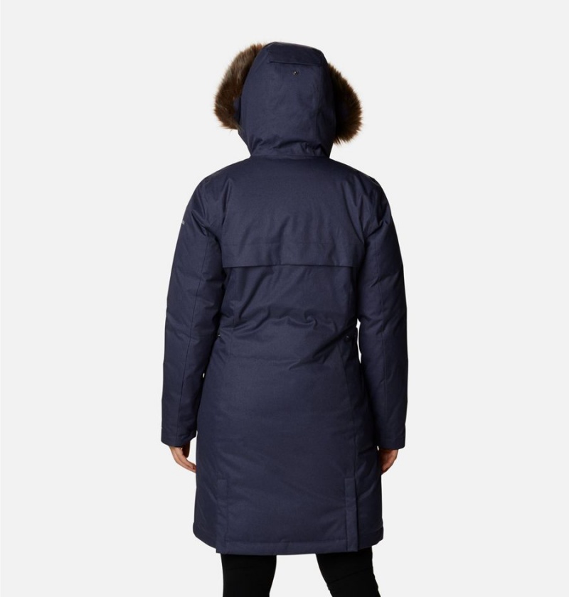 Navy Women's Columbia Juniper Ridge Parka Puffer Jacket | DSNFA-7534