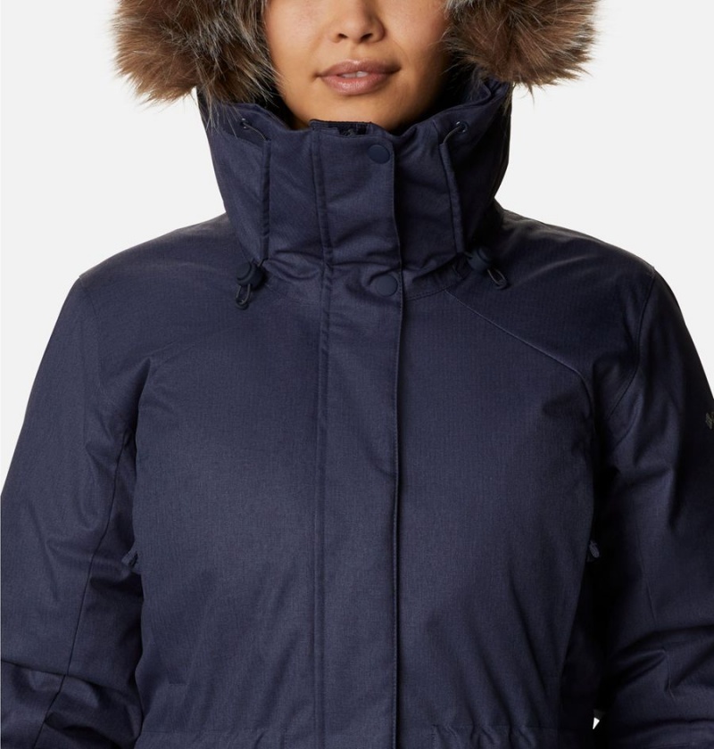 Navy Women's Columbia Juniper Ridge Parka Puffer Jacket | DSNFA-7534