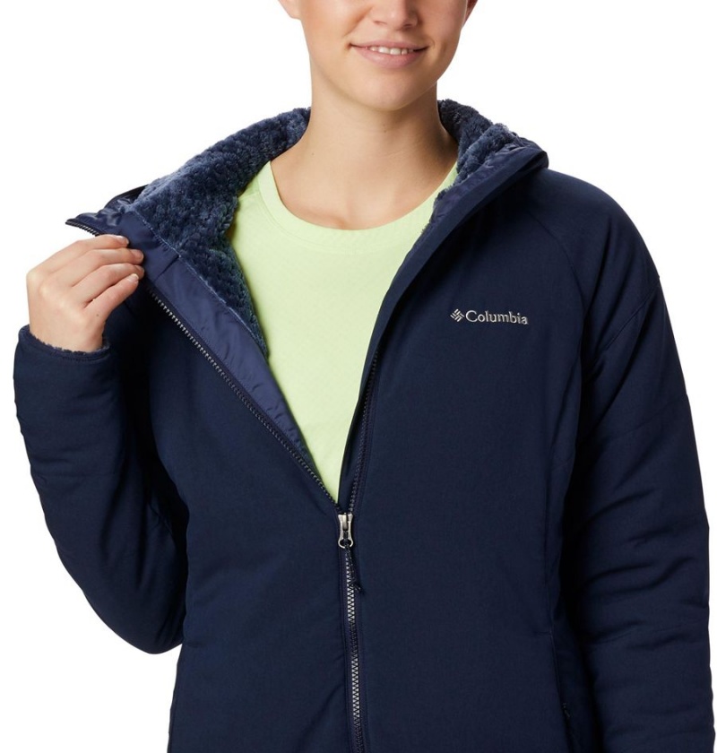 Navy Women's Columbia Kruser Ridge II Plush Softshell Jackets | YUPXZ-4963