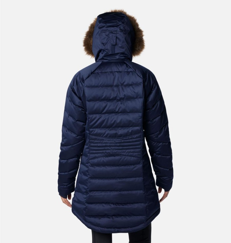 Navy Women's Columbia Lay D III Mid Puffer Jacket | KSOJM-8413