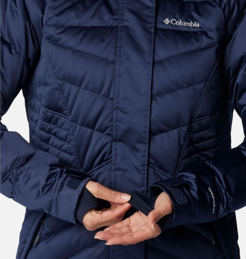 Navy Women's Columbia Lay D III Mid Puffer Jacket | KSOJM-8413