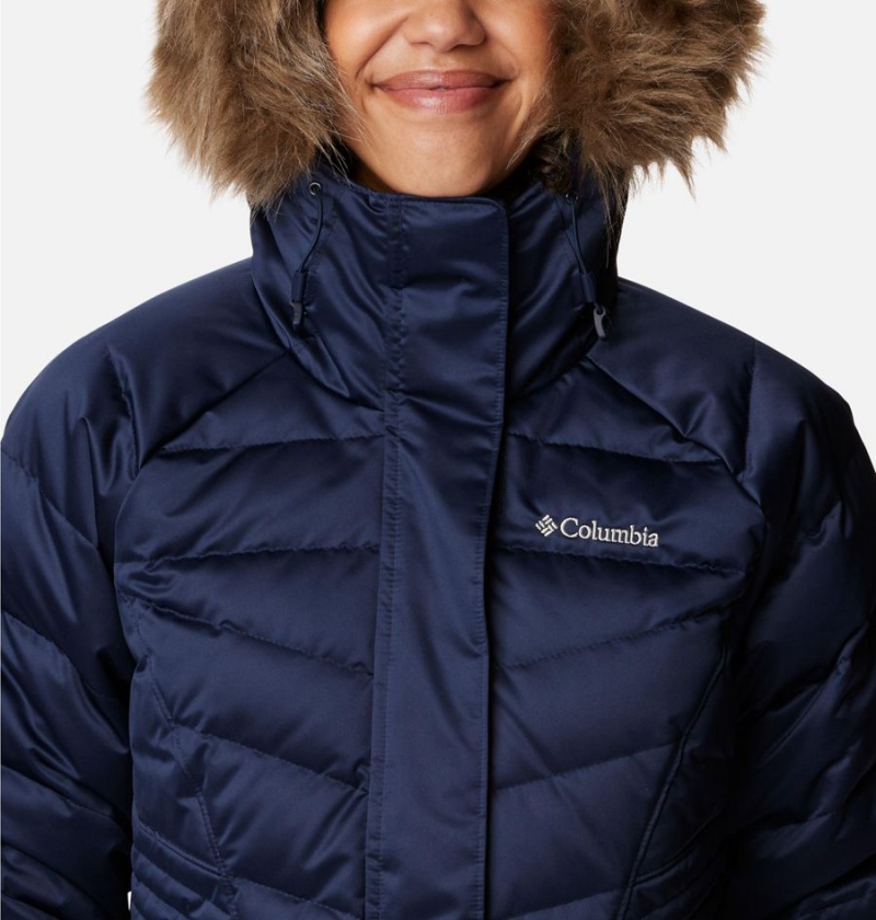 Navy Women's Columbia Lay D III Puffer Jacket | KWXBM-4283